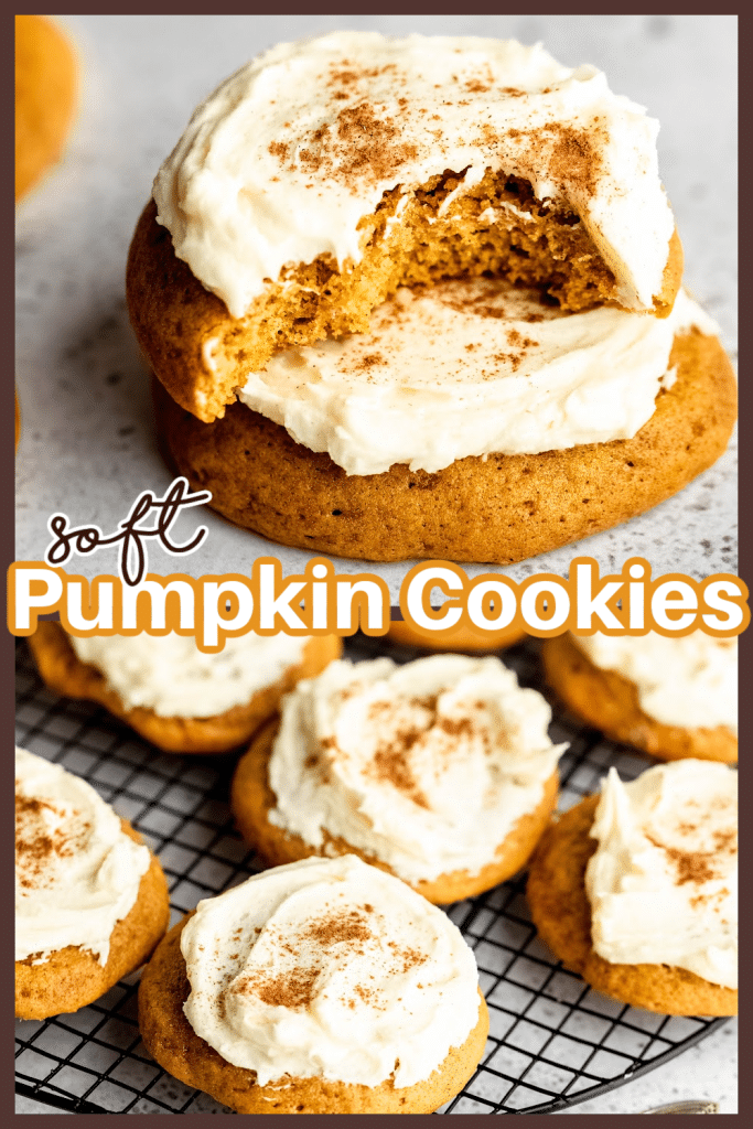 Frosted Soft Pumpkin Cookies