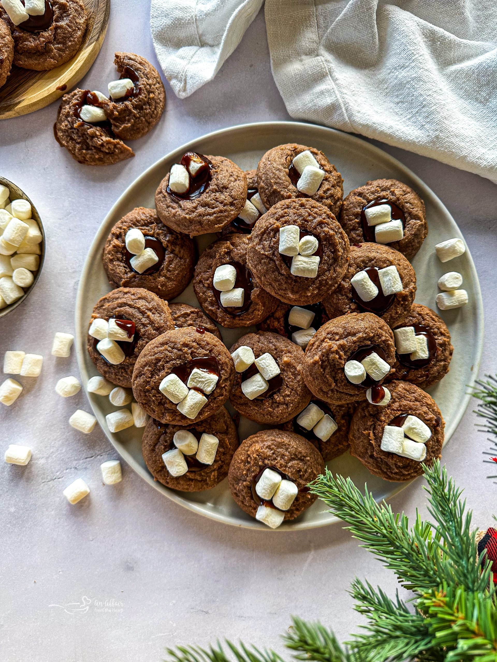 Hot Chocolate Thumbprint Cookies