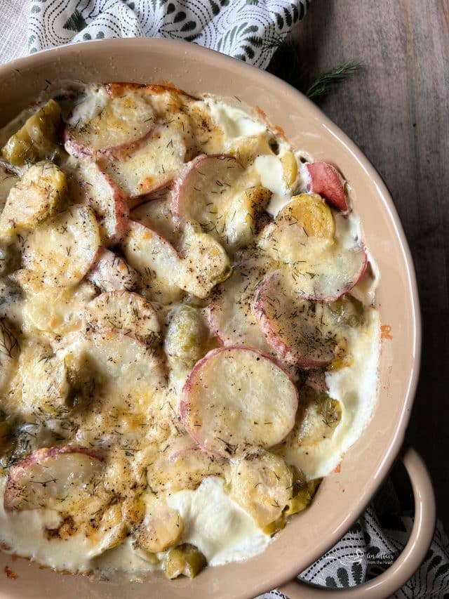BRUSSELS SPROUTS AND POTATOES AU GRATIN STORY