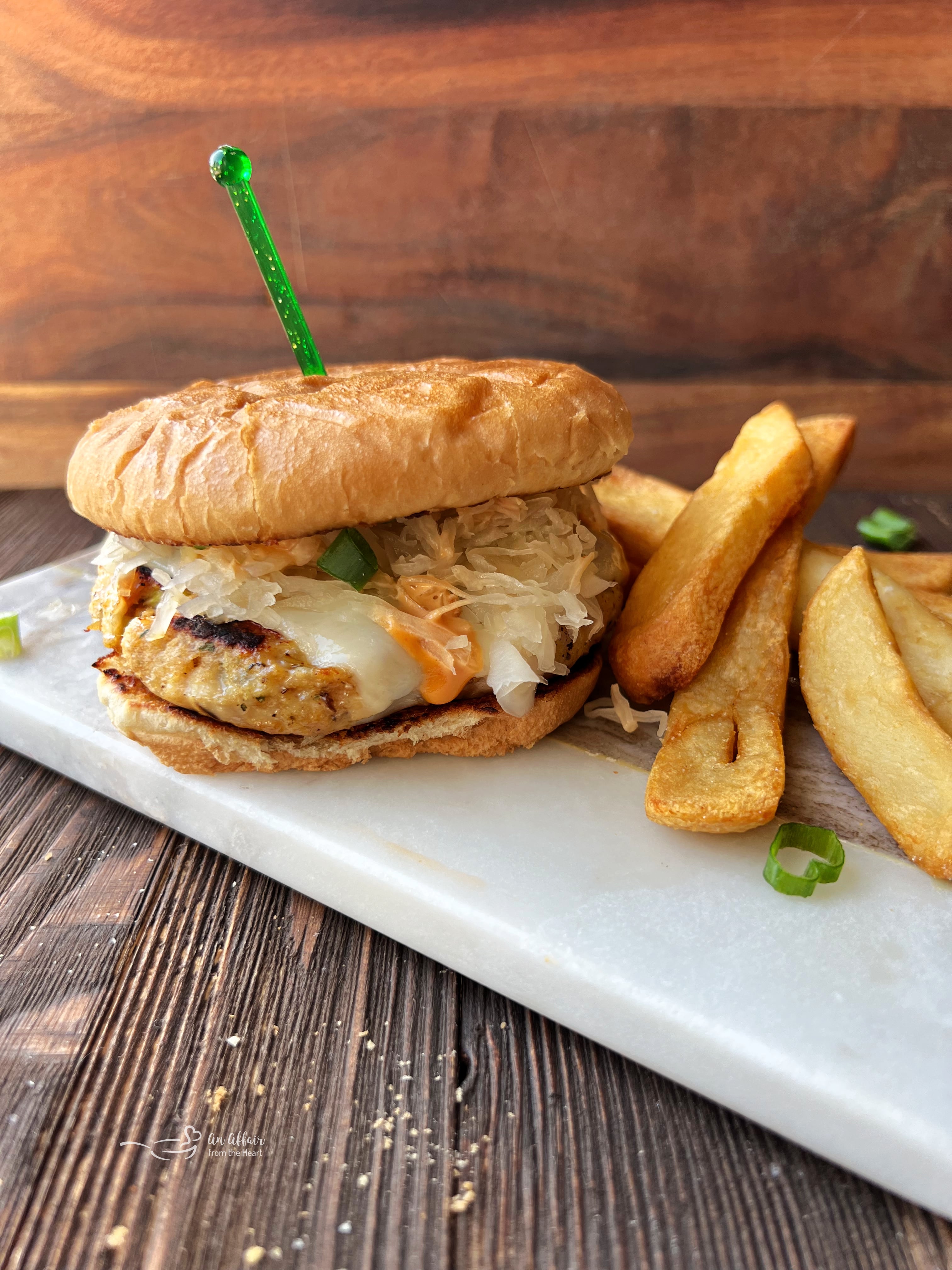 Turkey Reuben Burger – “The Rachel Burger”
