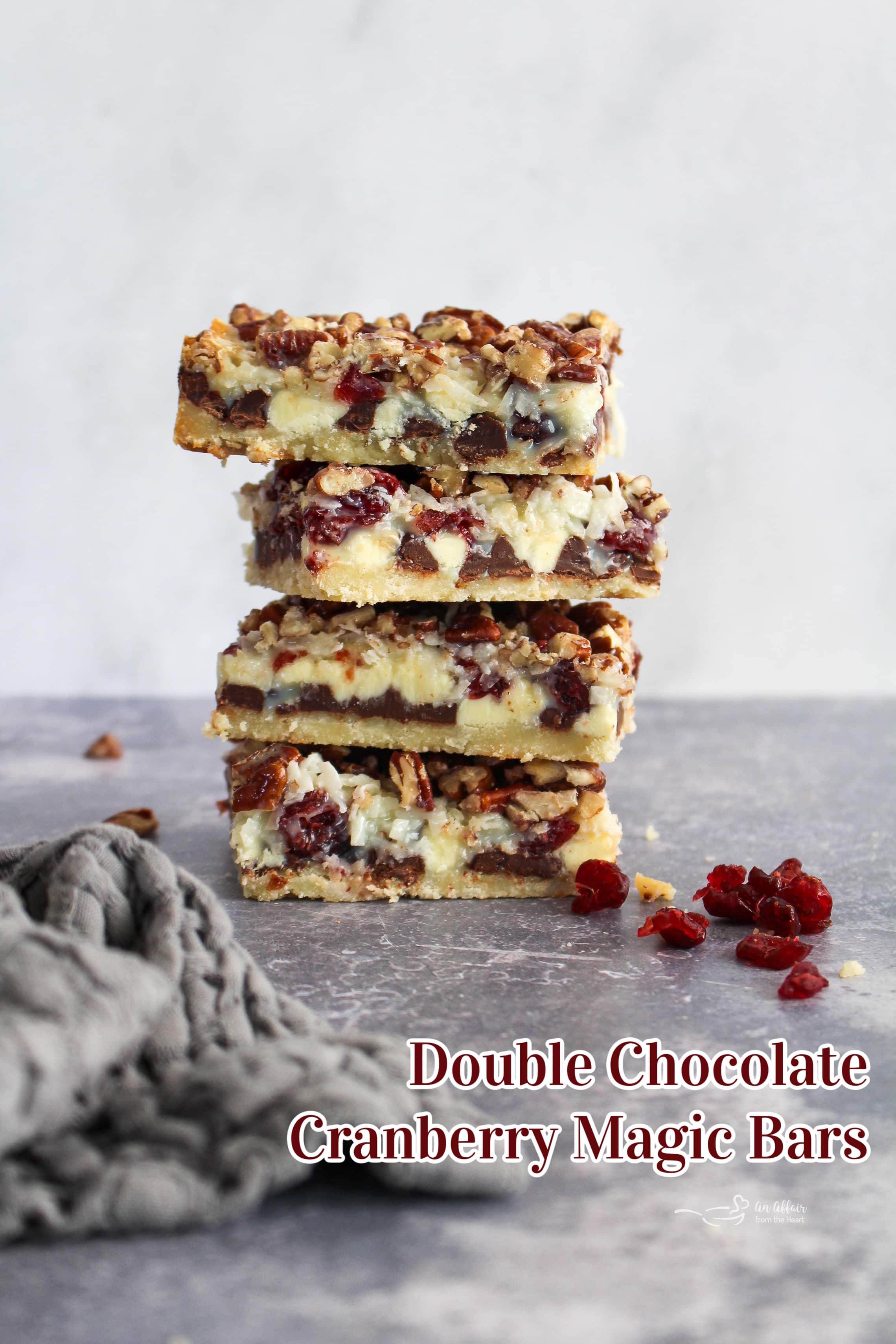 Double Chocolate Cranberry Magic Bars