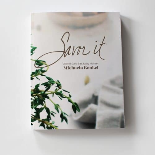 Front of Savor it. Cookbook
