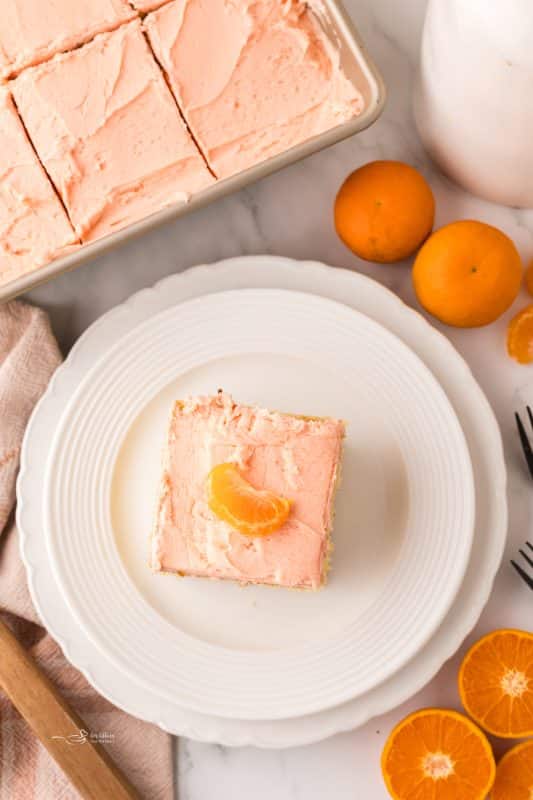 Orange Creamsicle Sheet Cake
