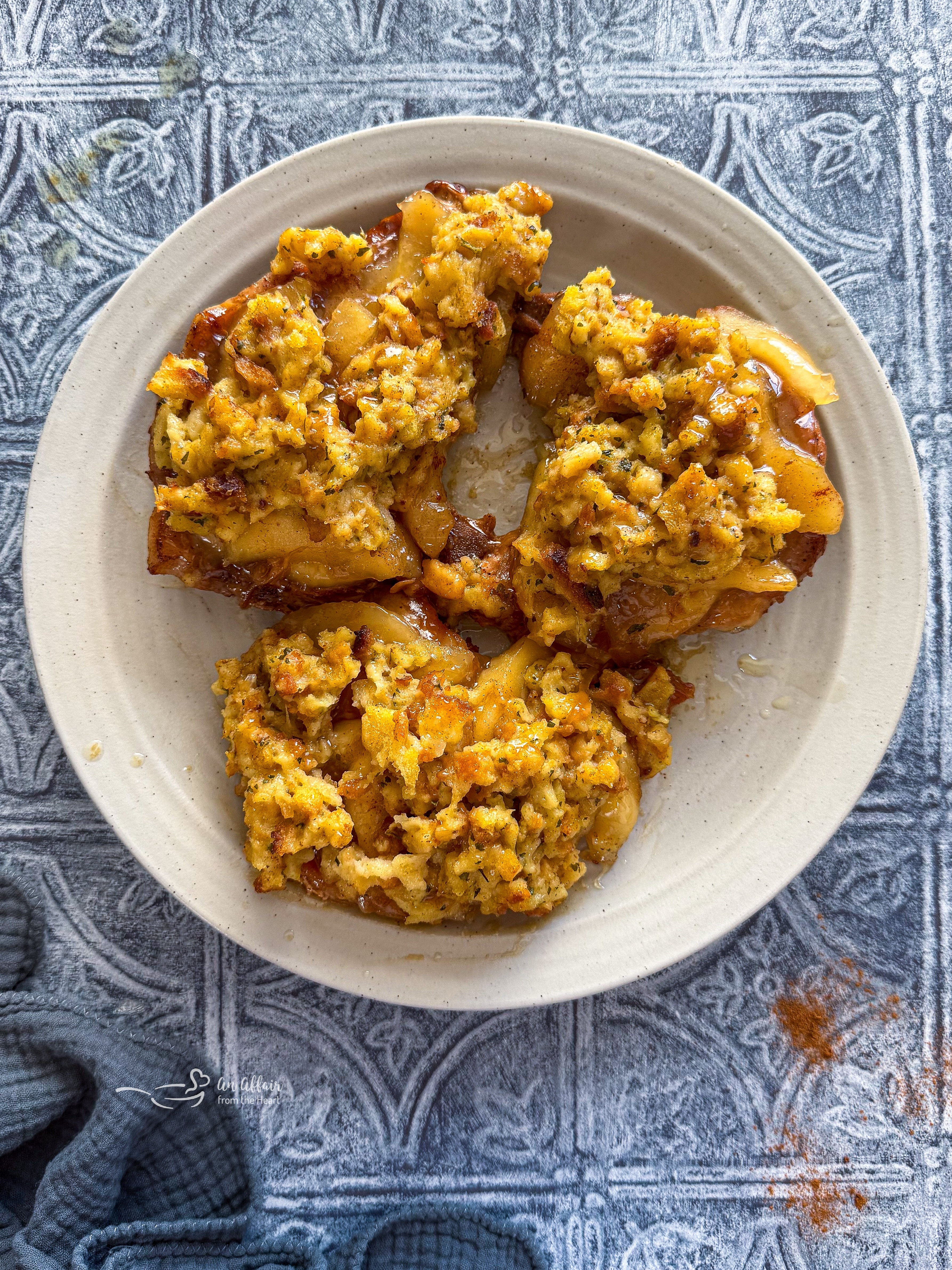 Pork Chops with Apples & Stuffing