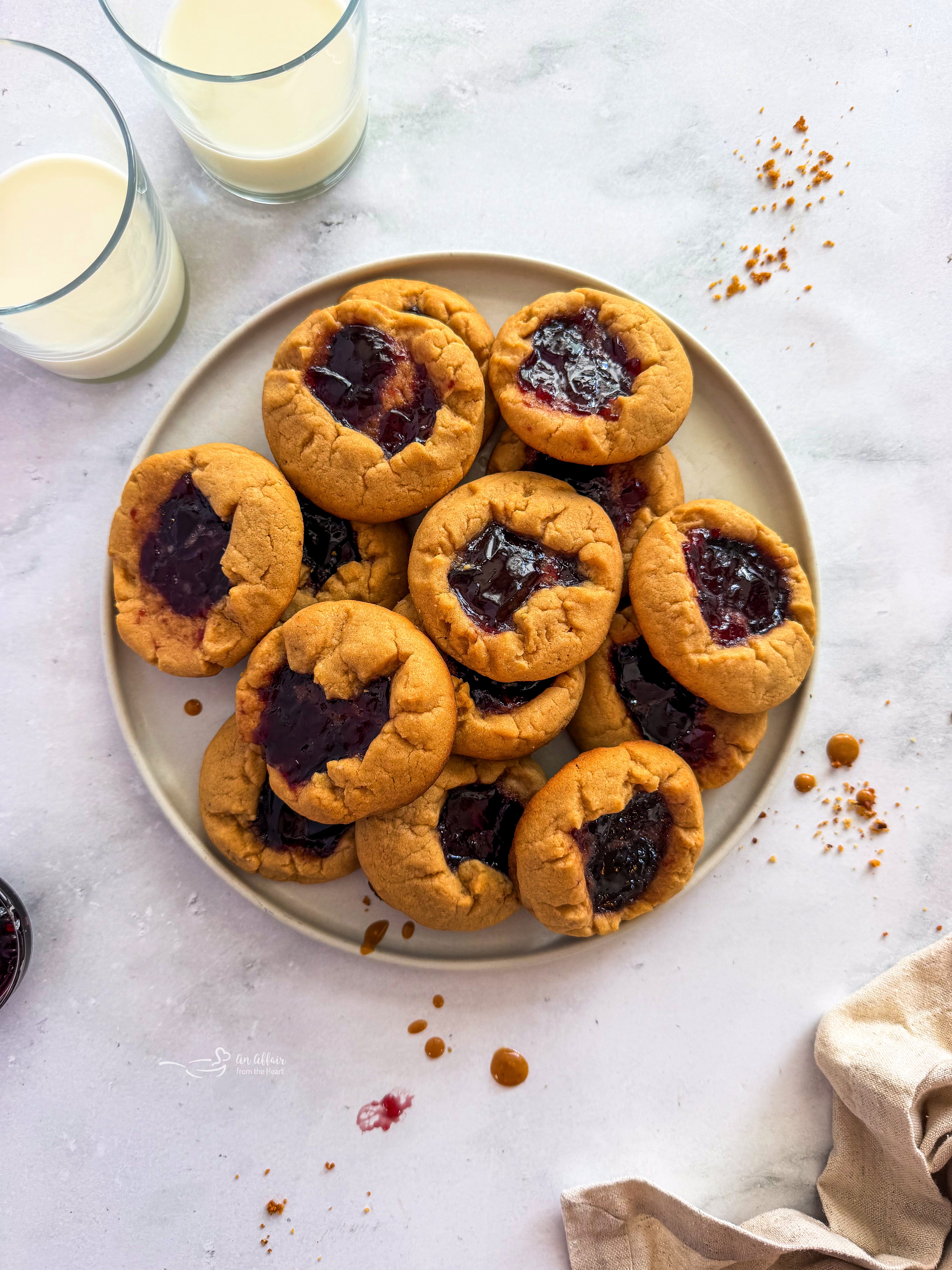 Peanut Butter and Jelly Cake Mix Cookies